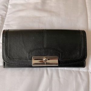 Vintage COACH Black Slim Envelope Wallet